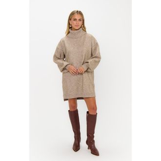 Show me your Mumu Chester Sweater Dress in Oatmeal Knit at Nordstrom, Size Medium