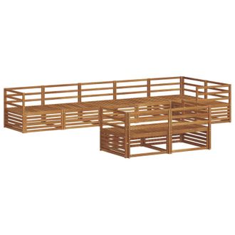 vidaXL Set Di Divani Da Esterno 8 Pz Naturale Legno Di Acacia Massello Vidaxl