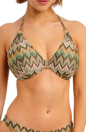 Freya Arizona Wave Underwire Halter Bikini Top in Vista at Nordstrom, Size 34Dd