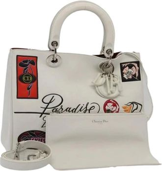 Dior Pre-owned Handbags, female, White, Size: ONE SIZE Pre-owned Vintage Hand Bag