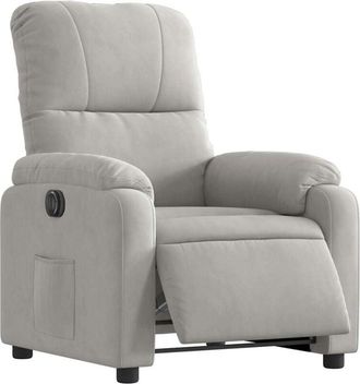 vidaXL Vidaxl - Sill&oacute;n Reclinable El&eacute;ctrico Tela De Microfibra Gris Claro