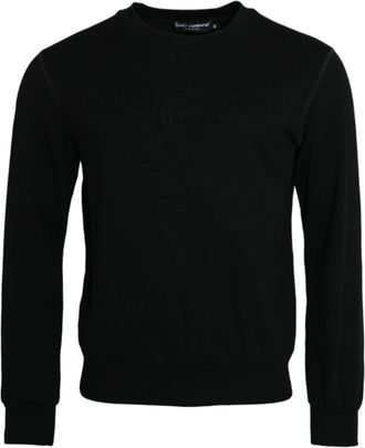 Dolce & Gabbana Ronde Hals Sweatshirt Lange Mouwen Ge&euml;mbosseerd Logo