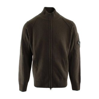 C.P. Company Zip-throughs, male, Brown, Size: 2XL Zip-through Vest