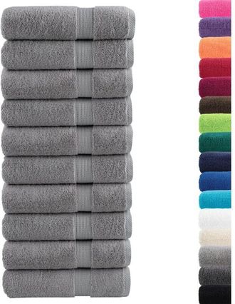 vidaXL Toallas de mano solund 10 unidades gris 50x100 cm 600 gsm Vidaxl