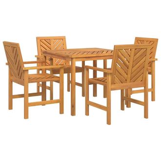 Berkfield Home 4 Piece Garden Dining Set Solid Wood Acacia in Brown