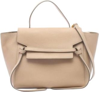 Celine Pre-owned Vintage Leren Handtas - Dames - Vintage Handtas - Beige - ONE Size - Leer - Vintage