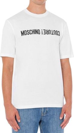 Moschino Mens White Cotton T-Shirt