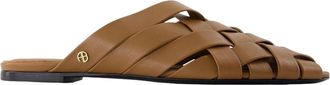 Anine Bing Eve Mules Shoes - ANINE BING - Leather - Brown