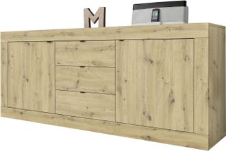 Inosign Sideboard »Basic Breite 210 cm, Kommode 2 Türen, 3 Schubkästen, Anrichte,« Metallgriff, moderne Rahmenoptik, viel Stauraum, Farbauswahl