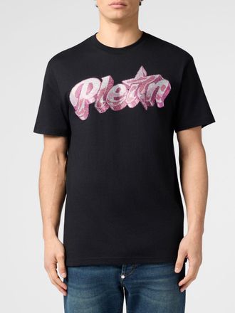 Philipp Plein T-shirt in cotone con logo di strass