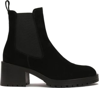 Kazar Su&egrave;de laarzen met rits - Dames - Laarzen met Hak - Zwart - 36 EU - Su&egrave;de - Schoenen