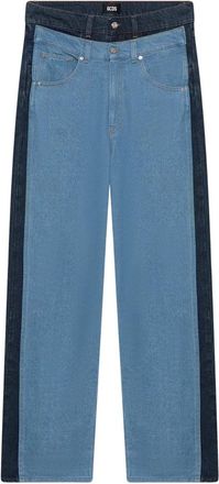 GCDS Denim Gelaagde Loose Fit Broek - Dames - Regular Fit Jeans - Blauw - W24 - Denim - Jeans