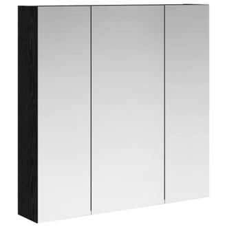 vidaXL Armario Con Espejo De Ba&ntilde;o Roble Negro 70 X 14,5 X 70 Cm Vidaxl