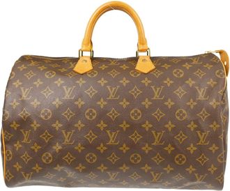 Louis Vuitton Speedy Handbag Monogram Canvas Brown Canvas Handbag (Pre-Owned)