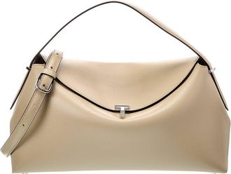 Toteme Toteme T-Lock Leather Top Handle Shoulder Bag