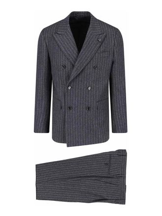 Lardini Double-breasted suit in virgin wool
