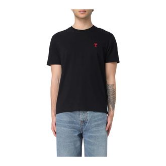 Ami T-Shirts, male, Black, S, Basic Short Sleeve T-Shirt