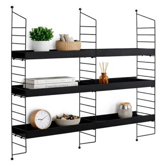 Dmora Estanter&iacute;a Scurelle, 3 Estantes, 98x21x100h Cm Negro