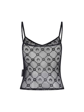 Marine Serre Womens Top Black Polyamide