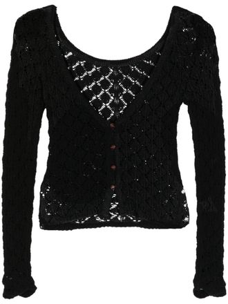 Muller Of Yoshiokubo crochet-knit cardigan - Black