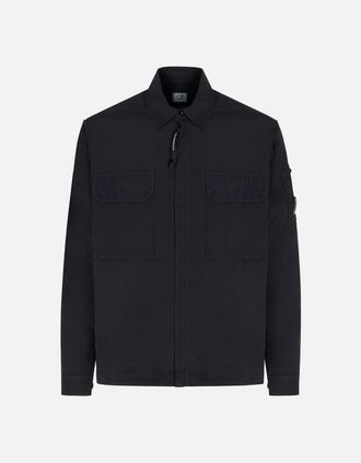 C.P. Company Mens Flatt Nylon Overshirt Navy - Size: 42/Regular