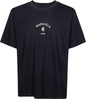 Maison Margiela Black Crew Neck Margiela 6 T-Shirt