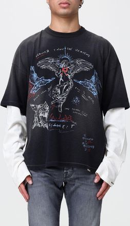 Represent T-shirt a maniche lunghe in cotone con stampa grafica e fit relaxed