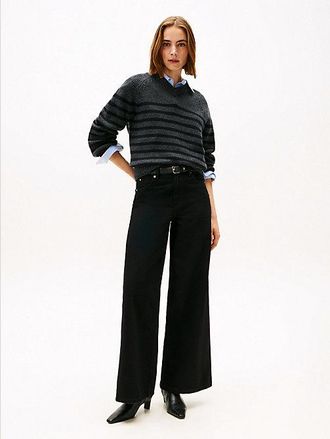 Tommy Hilfiger 70s High Rise Wide Leg Black Jeans