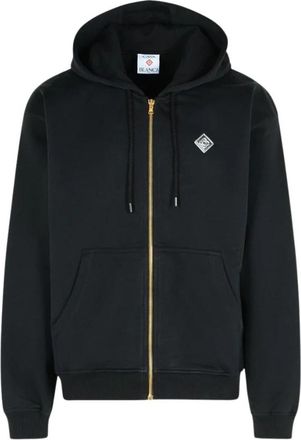 Casablanca Casa Chrome Full Zip Hoodie - Heren - Vesten met rits - Zwart - L - Katoen - Hoodies & sweatvesten