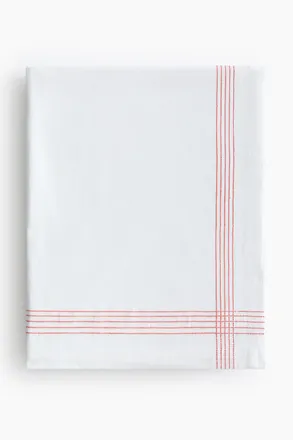 H&M Tischdecke aus Leinenmix mit Motivstickerei - Orange