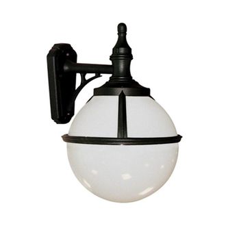 Netlighting Glenbeigh 1 Light Outdoor Globe Wall Lantern Light Black IP44 E27