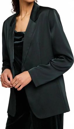Gentle Fawn Dione Satin Blazer In Wintergreen