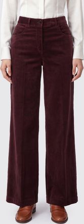 Aspesi Pantaloni wide leg a vita alta in velluto di cotone