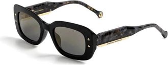 Carolina Herrera Rechthoekige Zonnebril - Dames - Zonnebrillen - Zwart - 50 MM - Accessoires