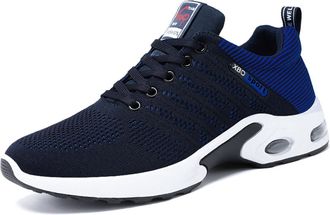 Generic Mens Sports Shoes Breathable Mesh Walking Running Tennis Shoes Training Shoe Workout Gym Wear Sneakers Athletic Shoes(Blu,6.5 UK)