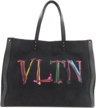 Valentino Pre-owned Tote Bags, female, Black, Size: ONE SIZE Pre-owned Tote Bag