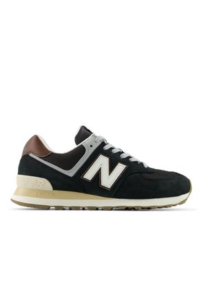 New Balance Mens 574 TRAINER BROWN/DARK SILVER Cotton - Size UK 8