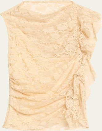 A.L.C. Astrid Lace Ruffle Top