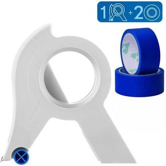 OEM Dispensador De Cinta De 3 Piezas, Aplicador De Cinta De Pintor Port&aacute;til, Incluye Dos Rollos De Cinta, 15 X 10,4 Cm, Azul