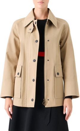 Akris Water Resistant Jacket in Beige-Black-Red at Nordstrom, Size 16