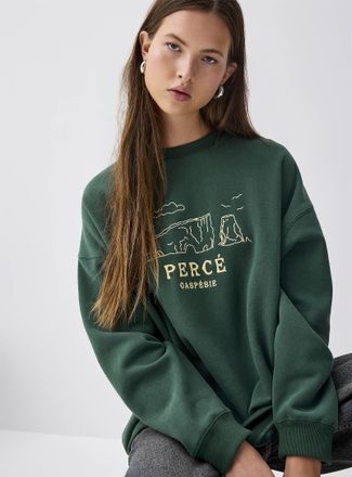 Twik Womens Oversized destination fleece sweatshirt