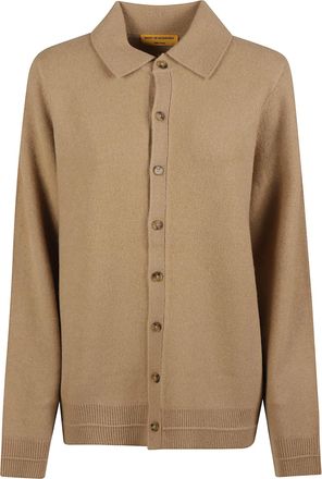 Guest In Residence Felted Cashmere-Merino Wool Spread Collar Shirt