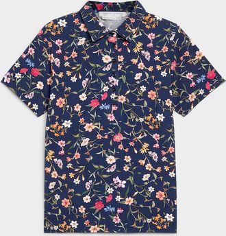 Contemporaine Womens Patterned stretch jersey Polo Shirt shirt