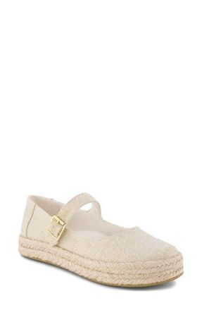 Toms Carolina Espadrille Platform Mary Jane in Gold at Nordstrom, Size 5.5