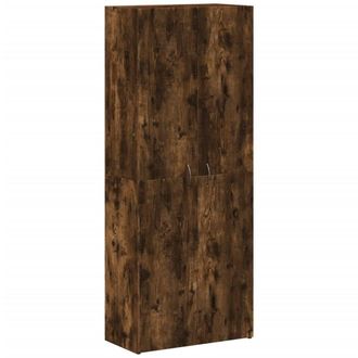 Berkfield Home File Cabinet Smoked Oak 60x32x153 cm Engineered Wood in Brown | Size: 60 x 32 x 153 cm
