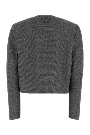 Prada Womens Glencheck Blazer Ardesia Cowv Giacche E Gilet