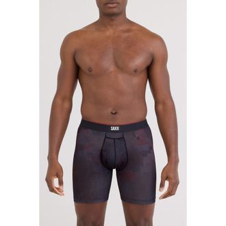 Saxx Multisport Mesh Boxer Briefs in Digi Camo-Black at Nordstrom, Size Xx-Large