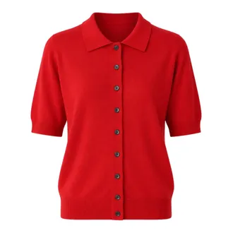 Meimeij Lana Short Sleeve Sweater - Dames - Truien - Rood - Maat: M