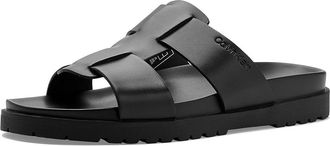 Calvin Klein Rolinde Mens Sandals Black : 12 M, Faux Leather