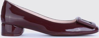 Roger Vivier Ballerine in pelle verniciata con punta tonda e placca con logo